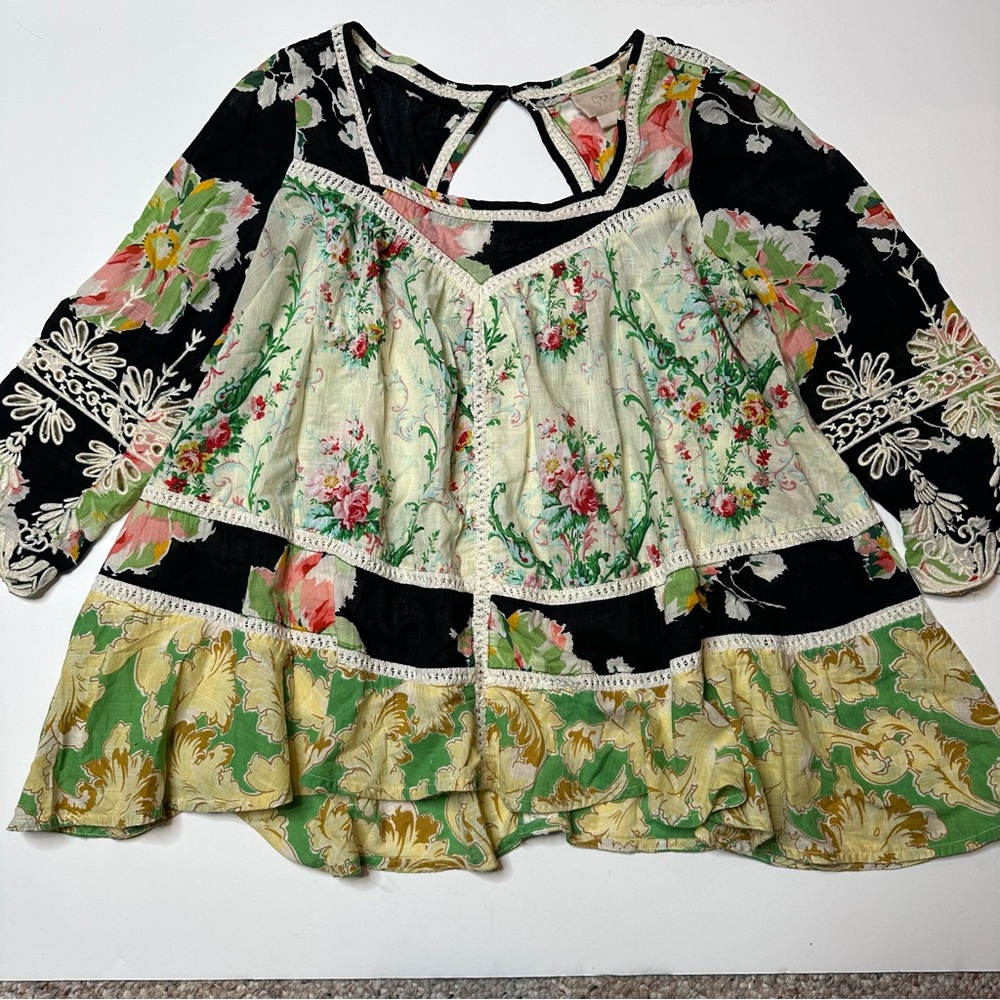 Vanessa Virginia Anthropologie Floral Blouse